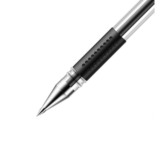 得力30支裝水性筆0.5mm黑色水筆辦公學習書寫中性筆碳素簽字筆學生用文具辦公用品